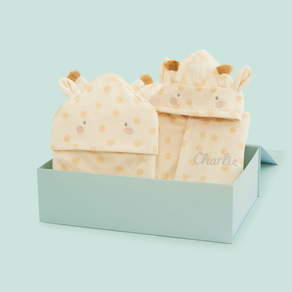 Personalised Giraffe Splash and Snuggle Set