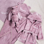 Personalised Dusky Mauve Pink Bedtime Essentials Gift Set