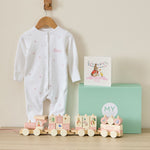 Personalised Pink Newborn Flopsy Gift Set