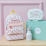 Personalised Ladybird Backpack, Bottle and Lunchbox Gift Set