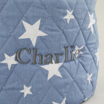 Mini Denim Blue Star Storage Bag Personalisation