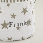 Mini White Star Storage Bag Personalisation