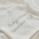 Personalised Ivory Cellular Baby Blanket