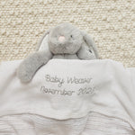 Personalised Ivory Cellular Baby Blanket