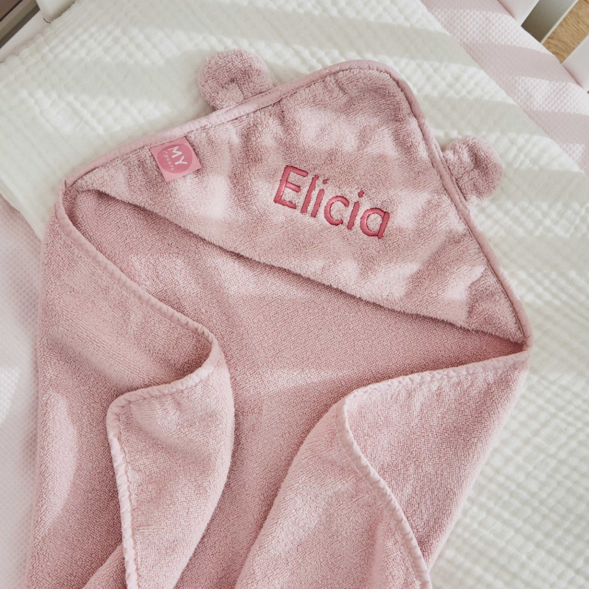Personalised Pink Hooded Towel