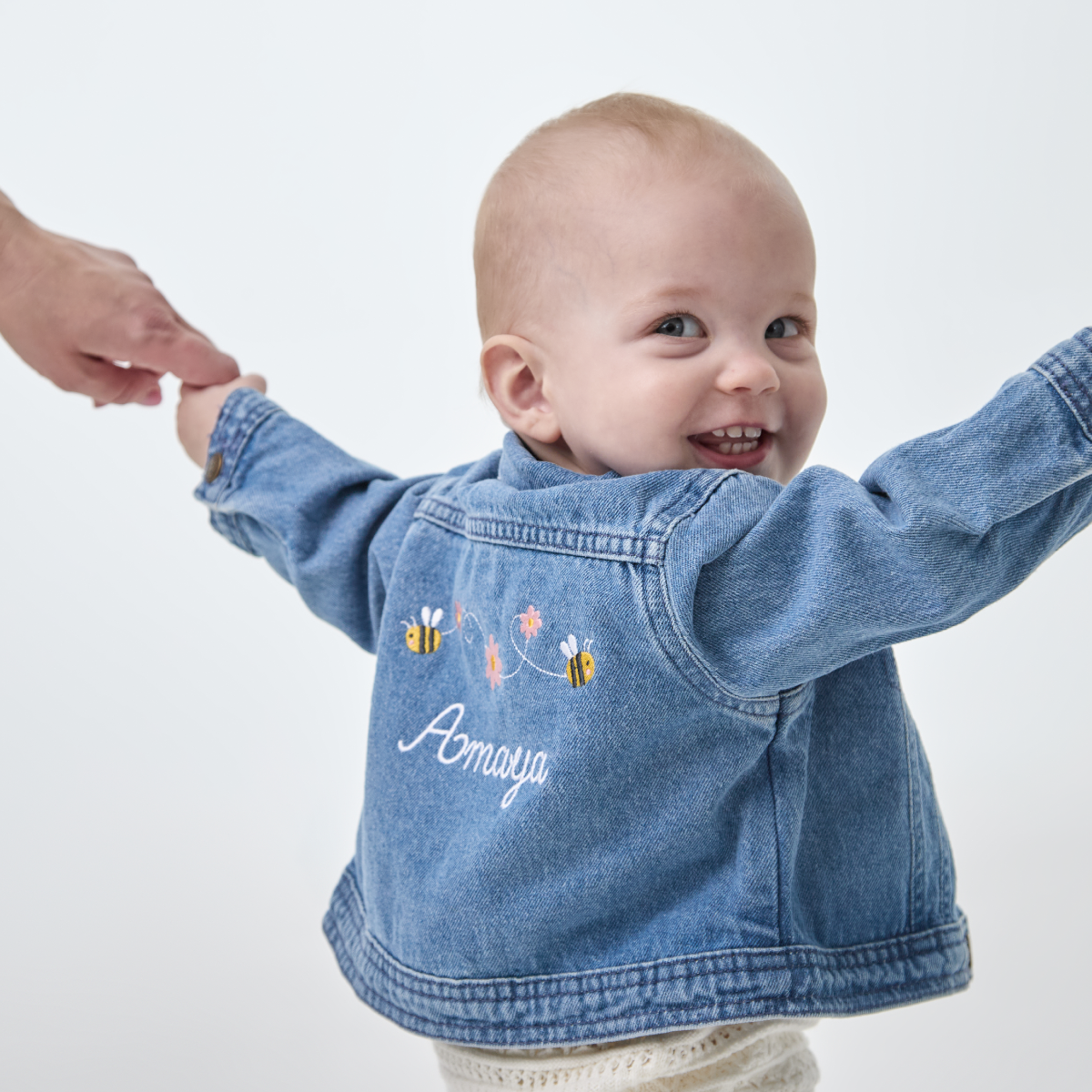 Personalised Bumblebee Denim Jacket