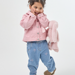 Personalised Pink Frill Denim Jacket