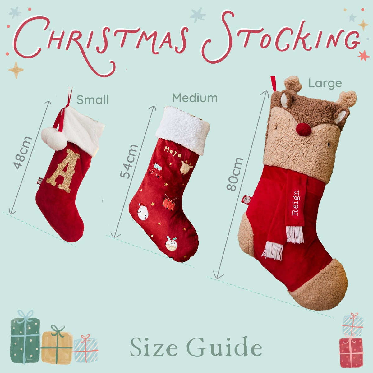 Personalised My 1st Christmas Small Gift Stocking