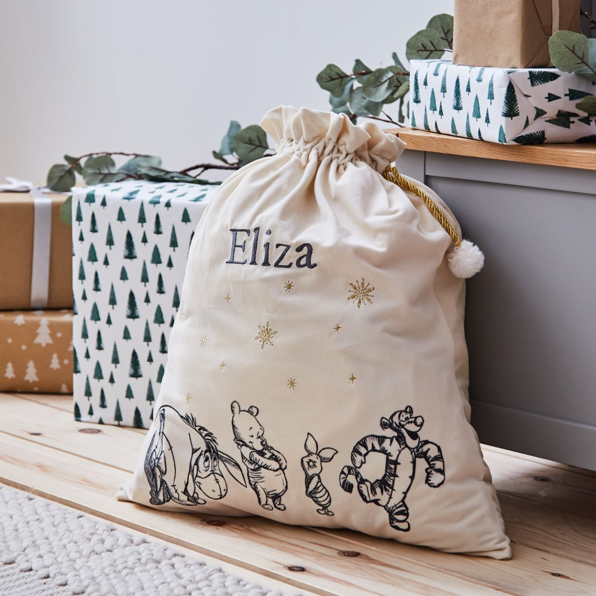 Personalised Winnie the Pooh Christmas Sack