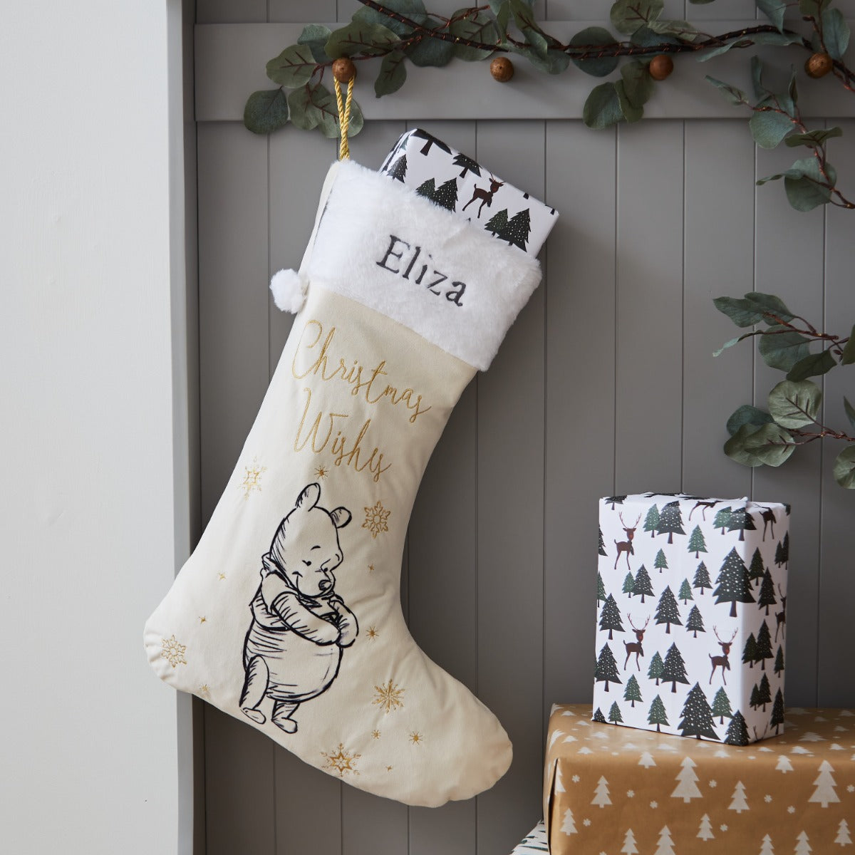 Personalised Winnie the Pooh Christmas Stocking